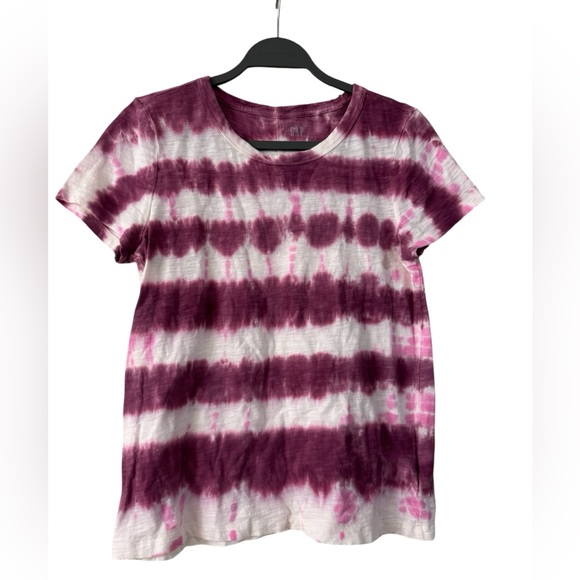 GAP Tie-Dye Purple and White Women's Top Size Medium - Picture 1 of 3